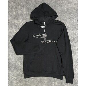 Bella + Canvas It’s COOL TO CARE Hoodie Sweater Men’s M Gray Fleece Sweatshirt